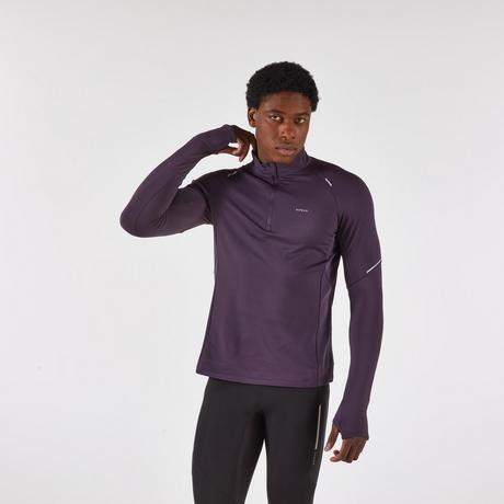 KIPRUN  T-shirt de running manches longues homme zip synthétique 