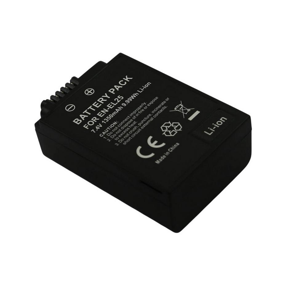 Batteria 7.4V Li-ion 1350mAh 9,99Wh per Fotocamera Nikon EN-EL25