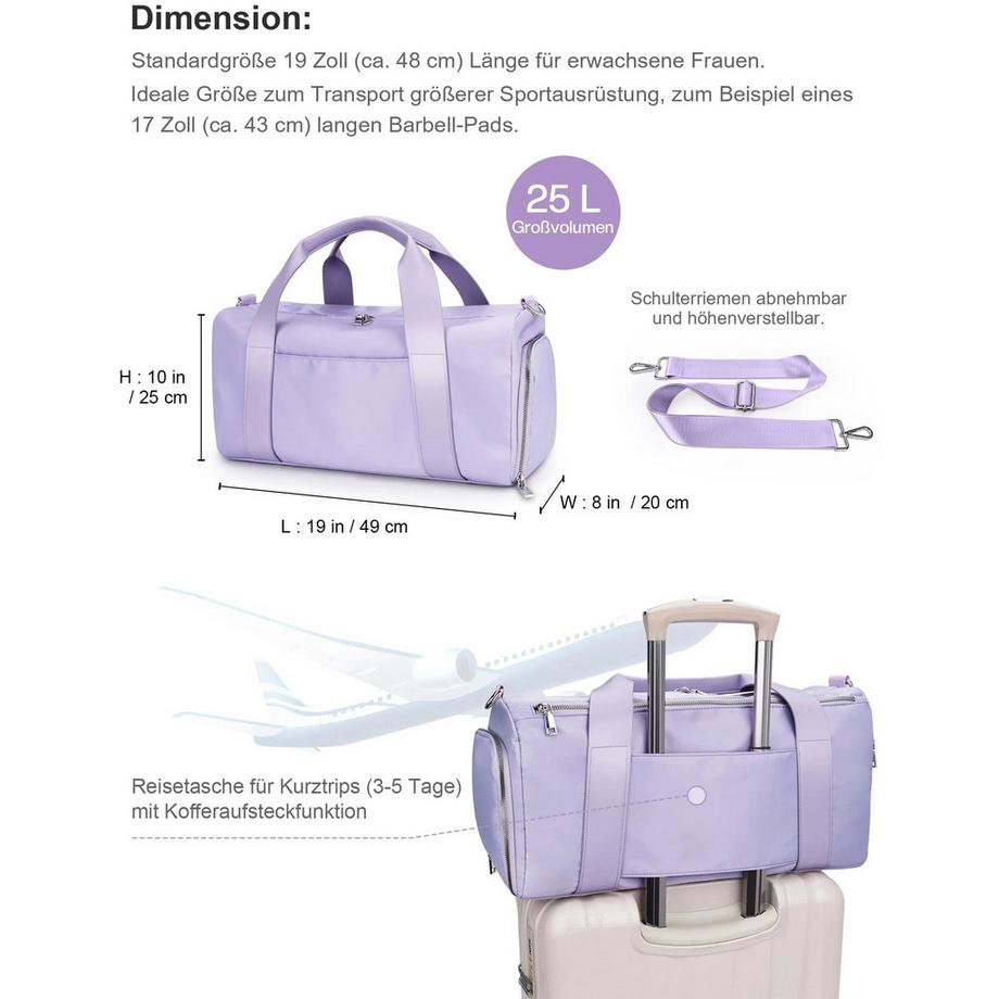 Only-bags.store  Sporttasche, Reisetasche, wasserdichte Handgepäcktasche, Training 