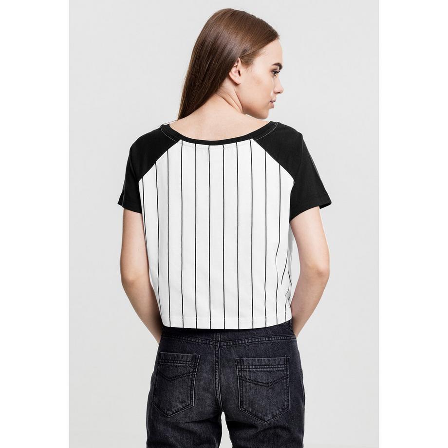 URBAN CLASSICS Baseball Cropped T-Shirt  