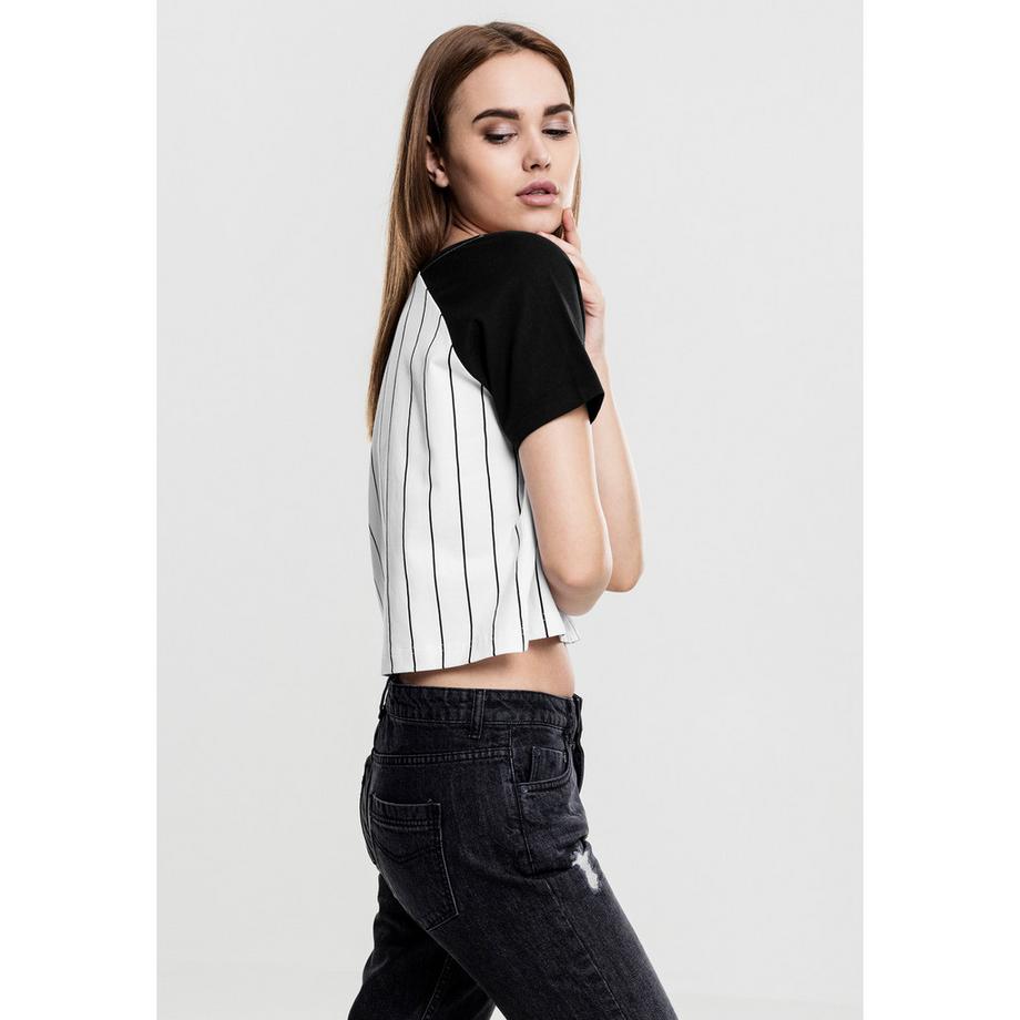 URBAN CLASSICS Baseball Cropped T-Shirt  