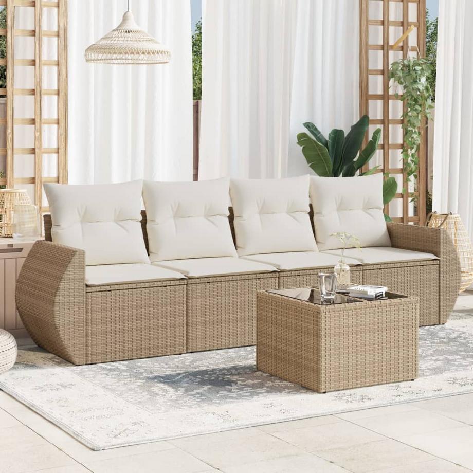 VidaXL Ensemble de canapés de jardin rotin synthétique  
