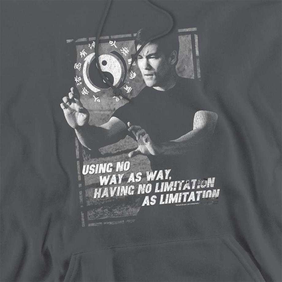 Bruce Lee No Way As A Way Felpa Con Cappuccio  