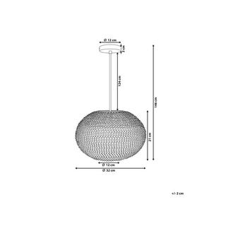 Beliani Lampe suspension en Métal Glamour REINE  