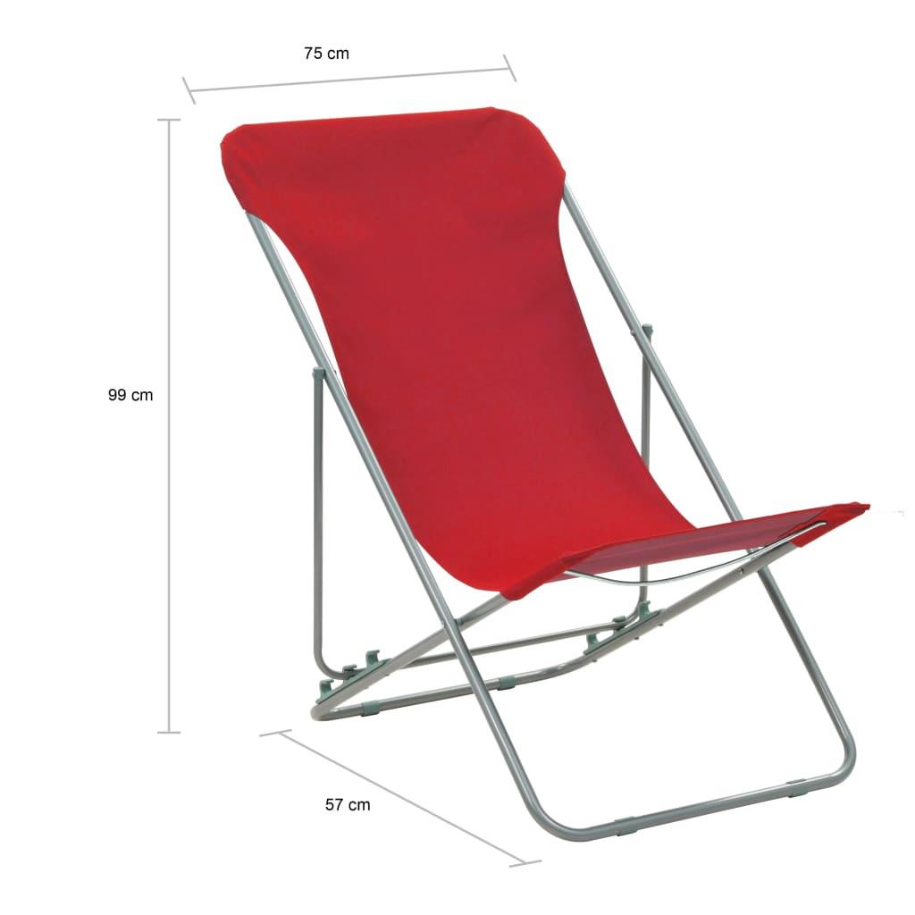 VidaXL Chaise de plage tissu  