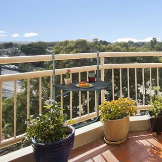 B2X Tavolo pieghevole sospeso per balcone grigio  