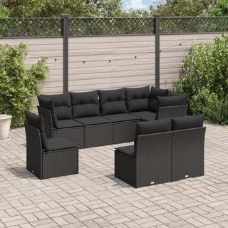 VidaXL set divano da giardino Polirattan  