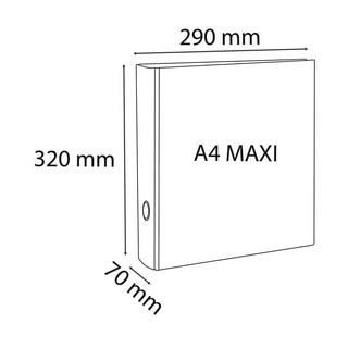 Exacompta Raccoglitore 4 anelli a D 50mm PVC foderato - A4 maxi 24x32cm - x 10  