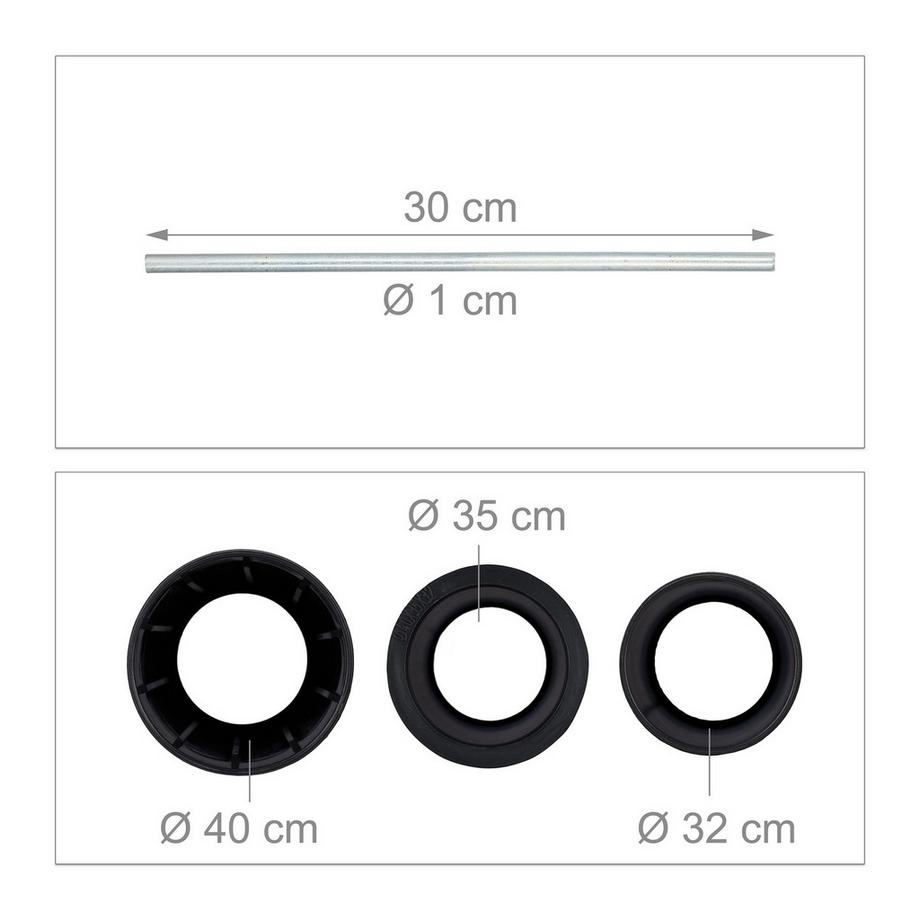 B2X Sonnenschirm mit Bodenhülse  