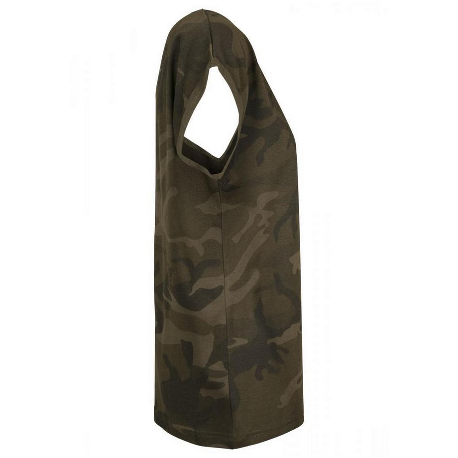 Build Your Own Camo Print T-Shirt mit überschnittenen Schultern  