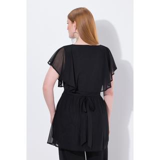 Ulla Popken Tunica Mantella Chiffon Mezze Maniche Aletta  