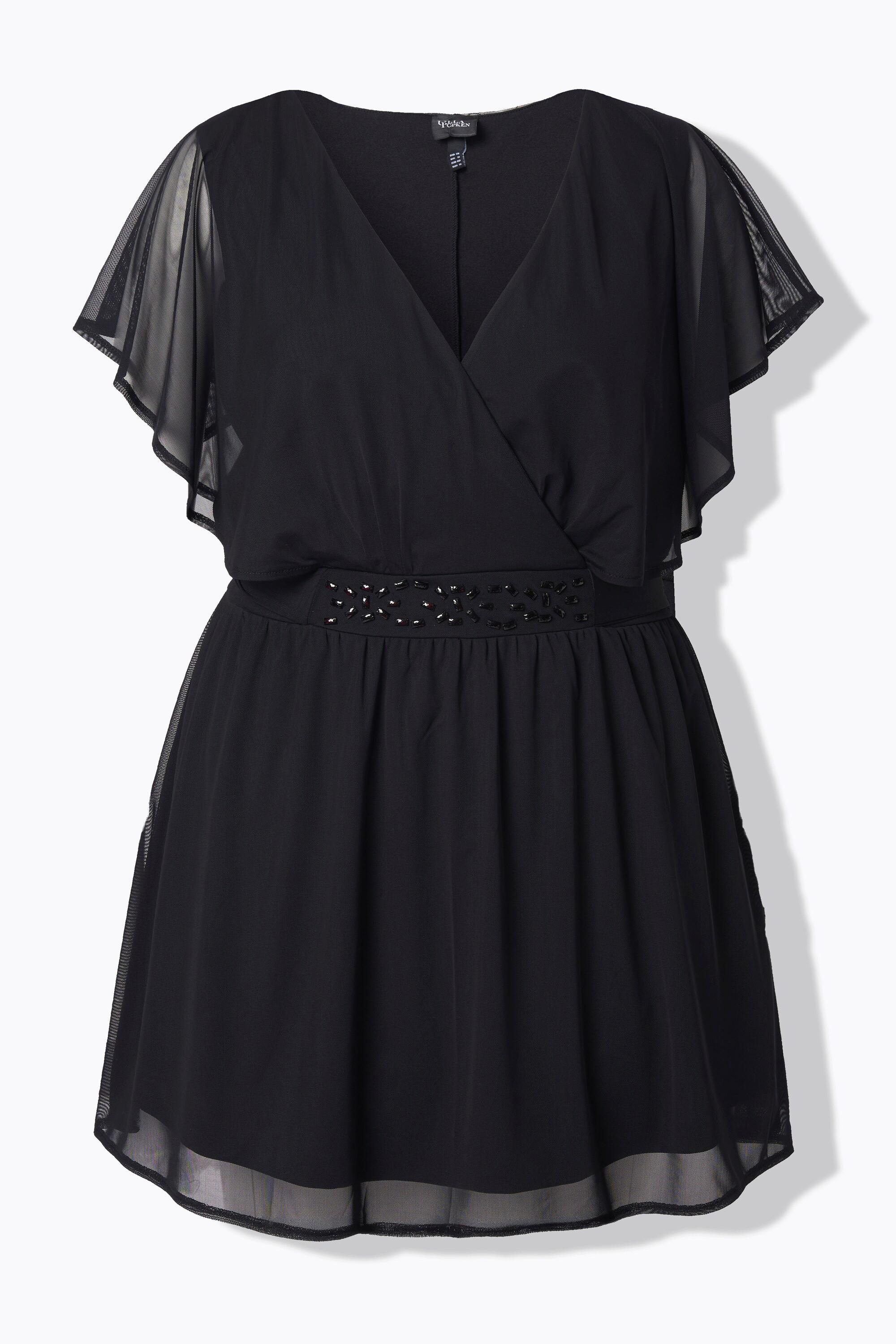 Ulla Popken Tunica Mantella Chiffon Mezze Maniche Aletta  