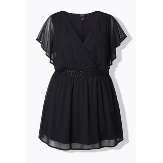 Ulla Popken Tunica Mantella Chiffon Mezze Maniche Aletta  