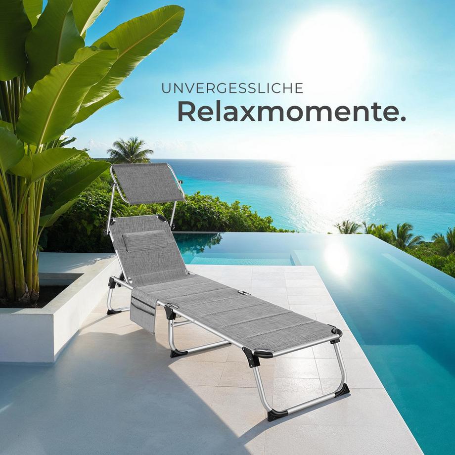 Tectake Sdraio  Lorella imbottita, pieghevole  