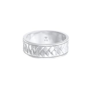 Kuzzoi  Bague Herren Bandring Fischgräten Vintage 925 Silber 