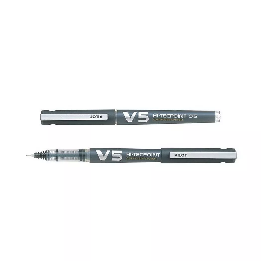 Hi-Tecpoint V5 Refillable Pen Black Pk10