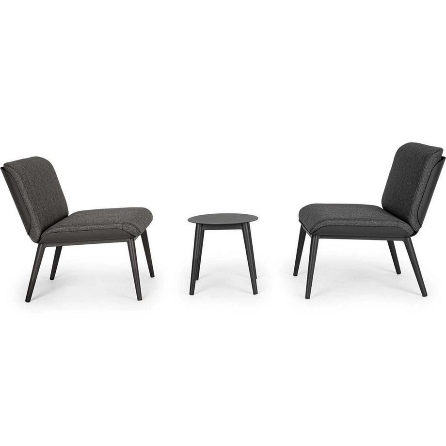 mutoni Sitzgruppe Isabela anthrazit (3er-Set)  