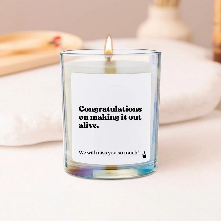 CandleHand Bougie Parfumée Flowery Congratulations on making it out alive.  