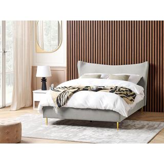 Beliani Bett mit Lattenrost aus Samtstoff Modern CHALEIX  