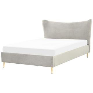 Beliani Bett mit Lattenrost aus Samtstoff Modern CHALEIX  