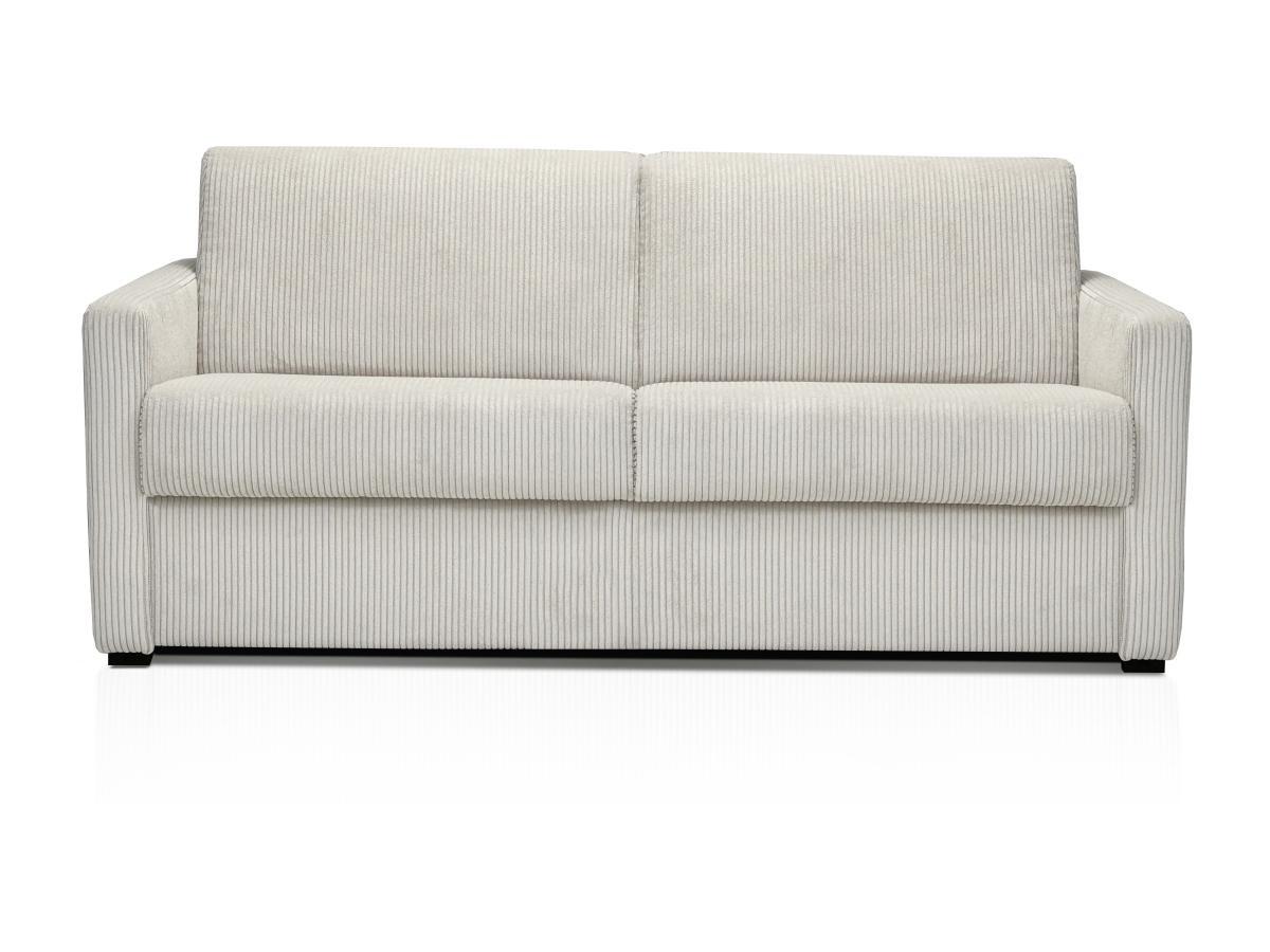 Vente-unique Schlafsofa mit Matratze 3-Sitzer - Cord - Beige - TOMAKA  