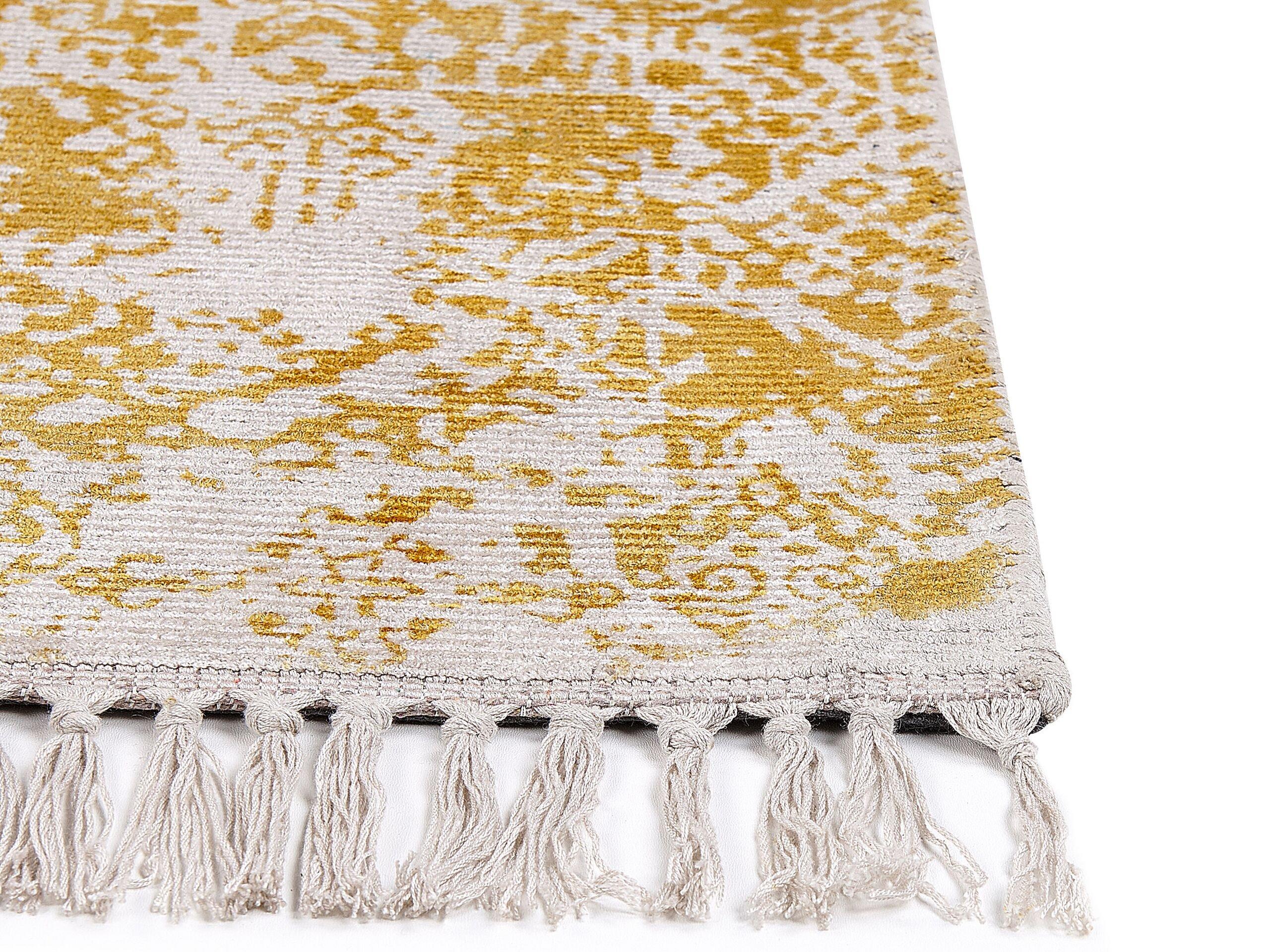 Beliani Tapis en Soie artificielle Boho BOYALI  