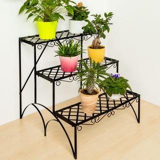Tectake Etagère pour plantes droite 3 niveaux  