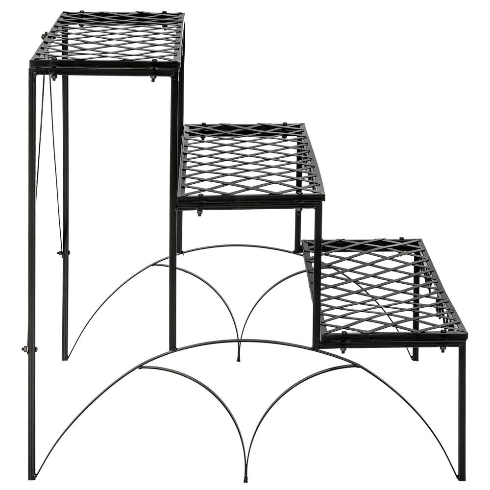 Tectake Etagère pour plantes droite 3 niveaux  