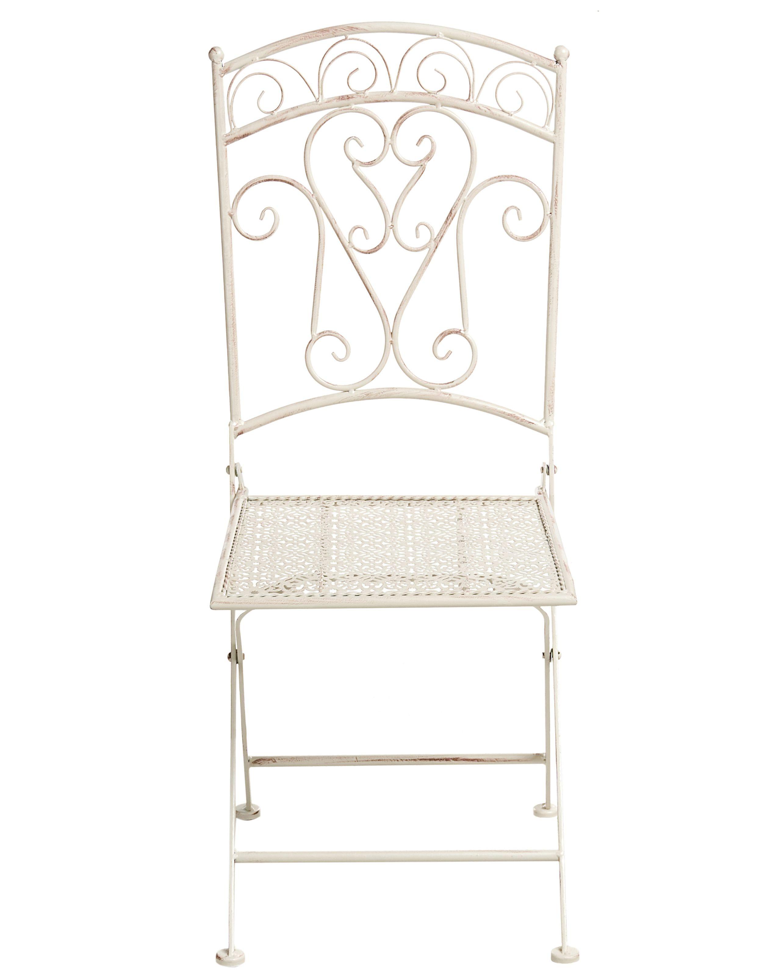 Beliani Gartenstuhl 2er Set aus Eisen Retro JUINA  