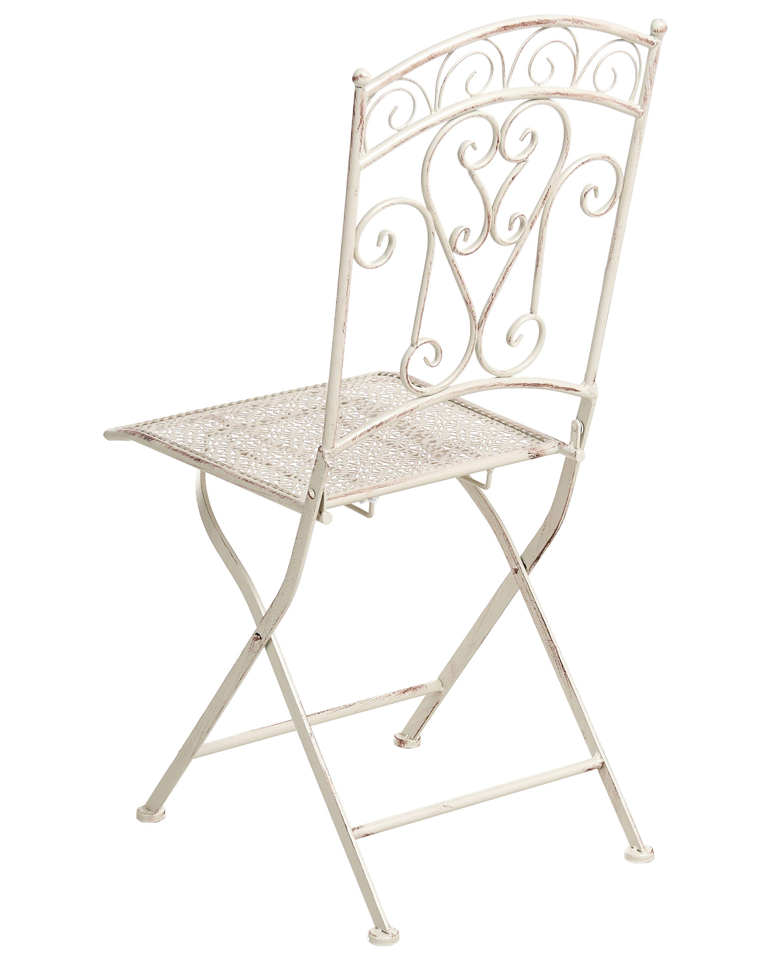 Beliani Gartenstuhl 2er Set aus Eisen Retro JUINA  