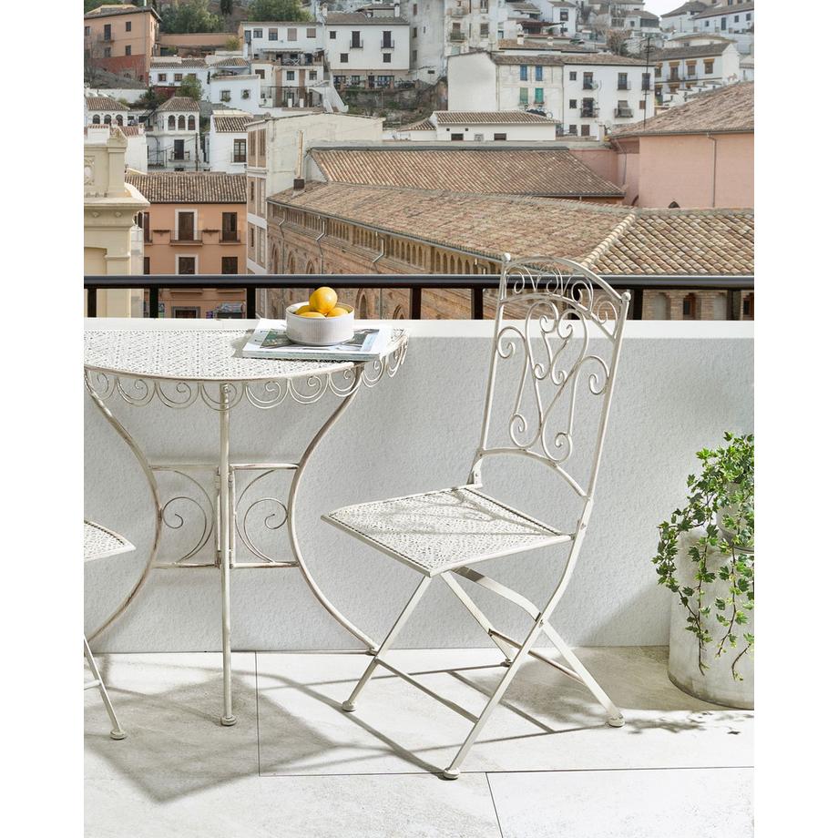 Beliani Gartenstuhl 2er Set aus Eisen  JUINA  