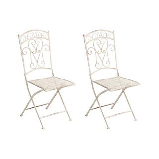 Beliani Gartenstuhl 2er Set aus Eisen Retro JUINA  