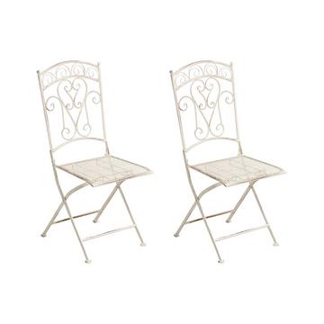 Gartenstuhl 2er Set aus Eisen Retro JUINA