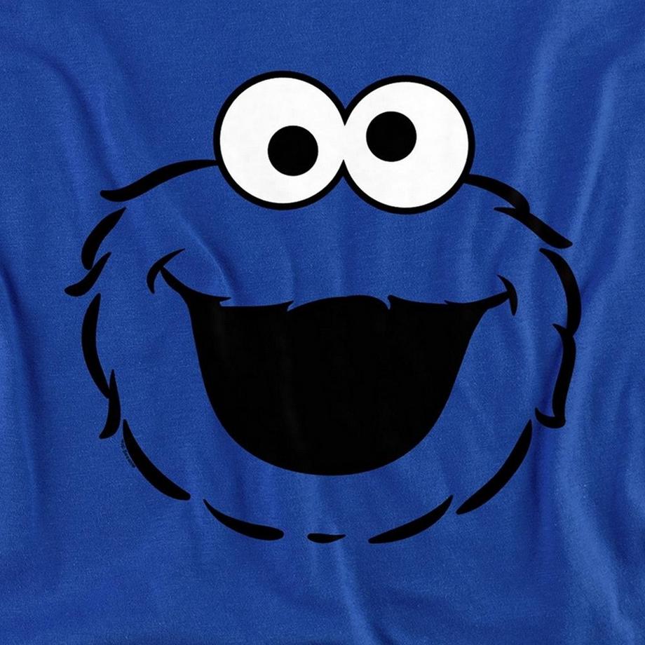 Sesame Street T-Shirt Manches Longues Motif Visage Cookie Monster  