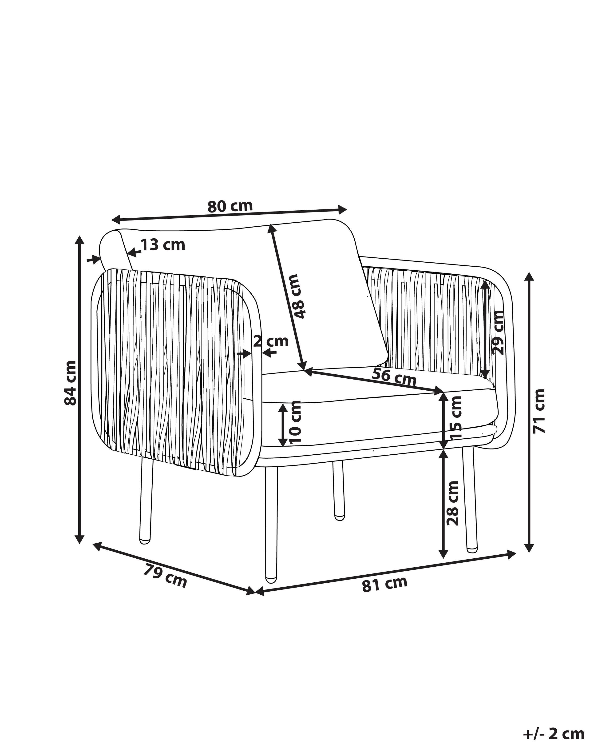 Beliani Sessel aus Aluminium Modern SENISE  