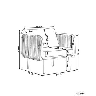 Beliani Sessel aus Aluminium Modern SENISE  