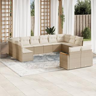 VidaXL set divano da giardino Polirattan  