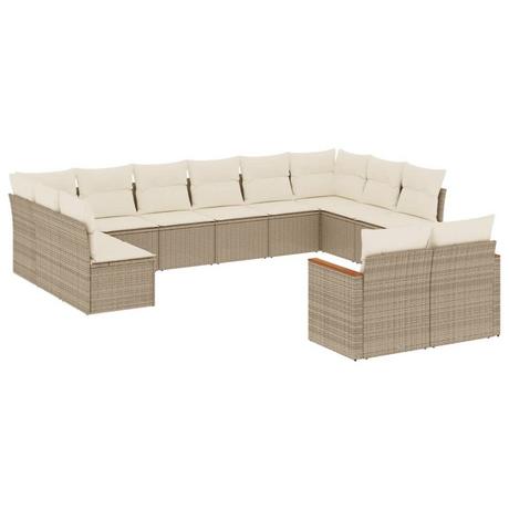 VidaXL set divano da giardino Polirattan  