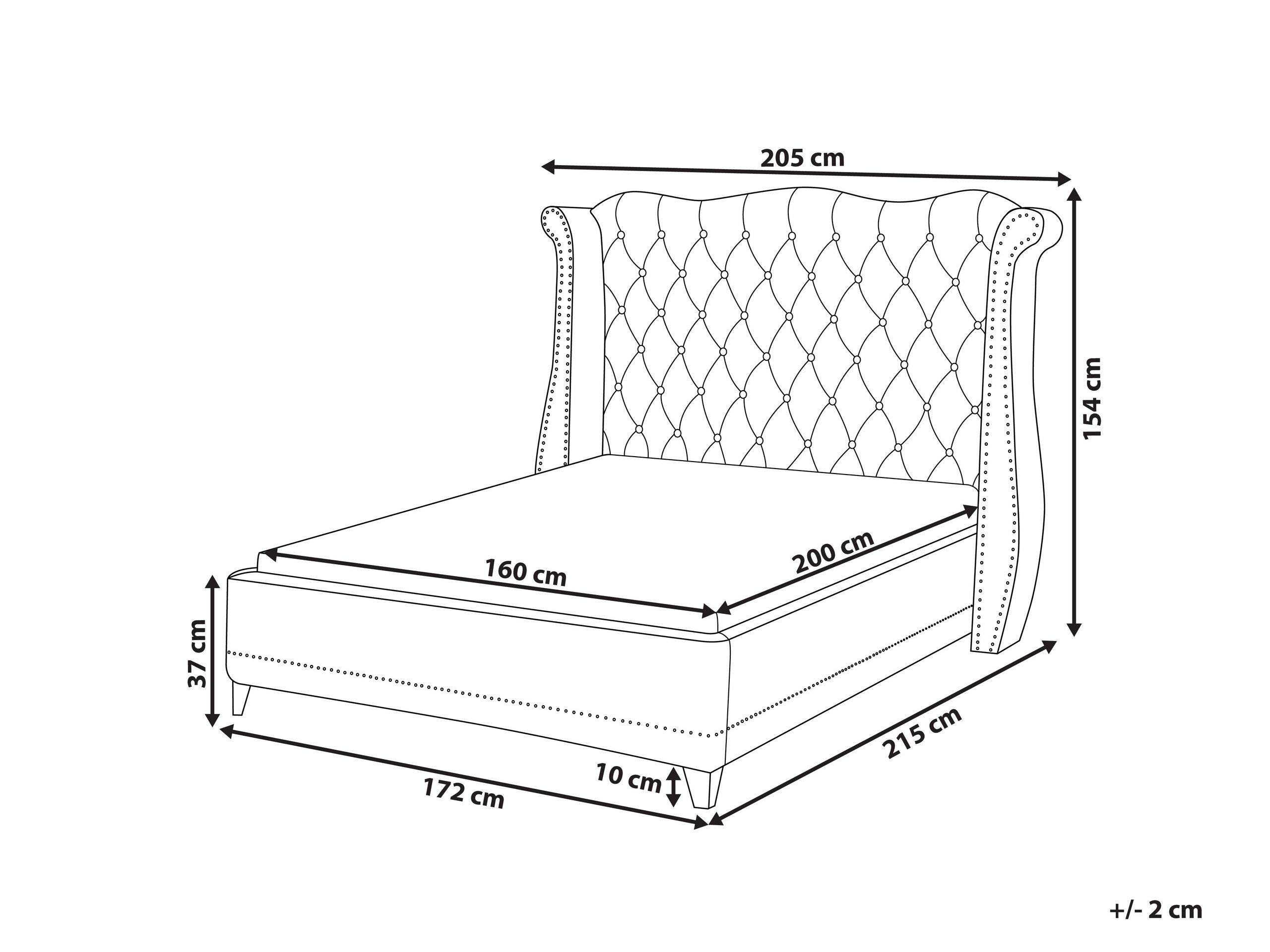 Beliani Letto en Velluto Classico AYETTE  