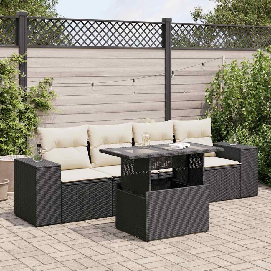 VidaXL set di divani da giardino Polirattan  