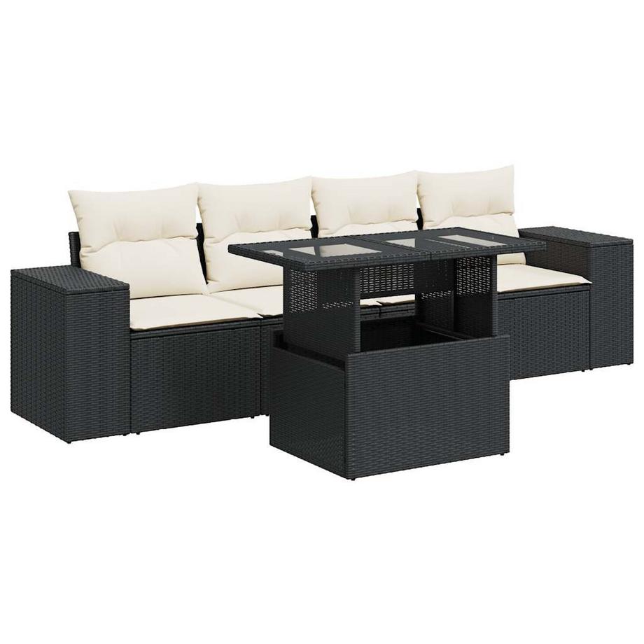 set di divani da giardino Polirattan