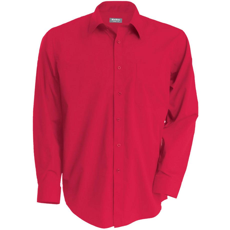 Kariban Camicia Maniche Lunghe Popeline  