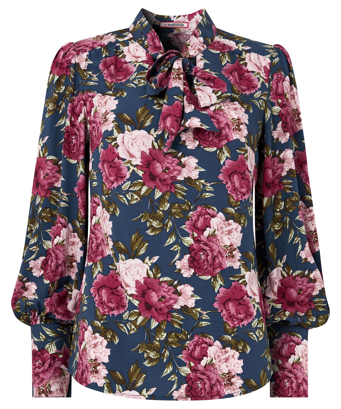 Joe Browns  Statement-Bluse mit Blumenmuster und Schmetterlingsbogen 