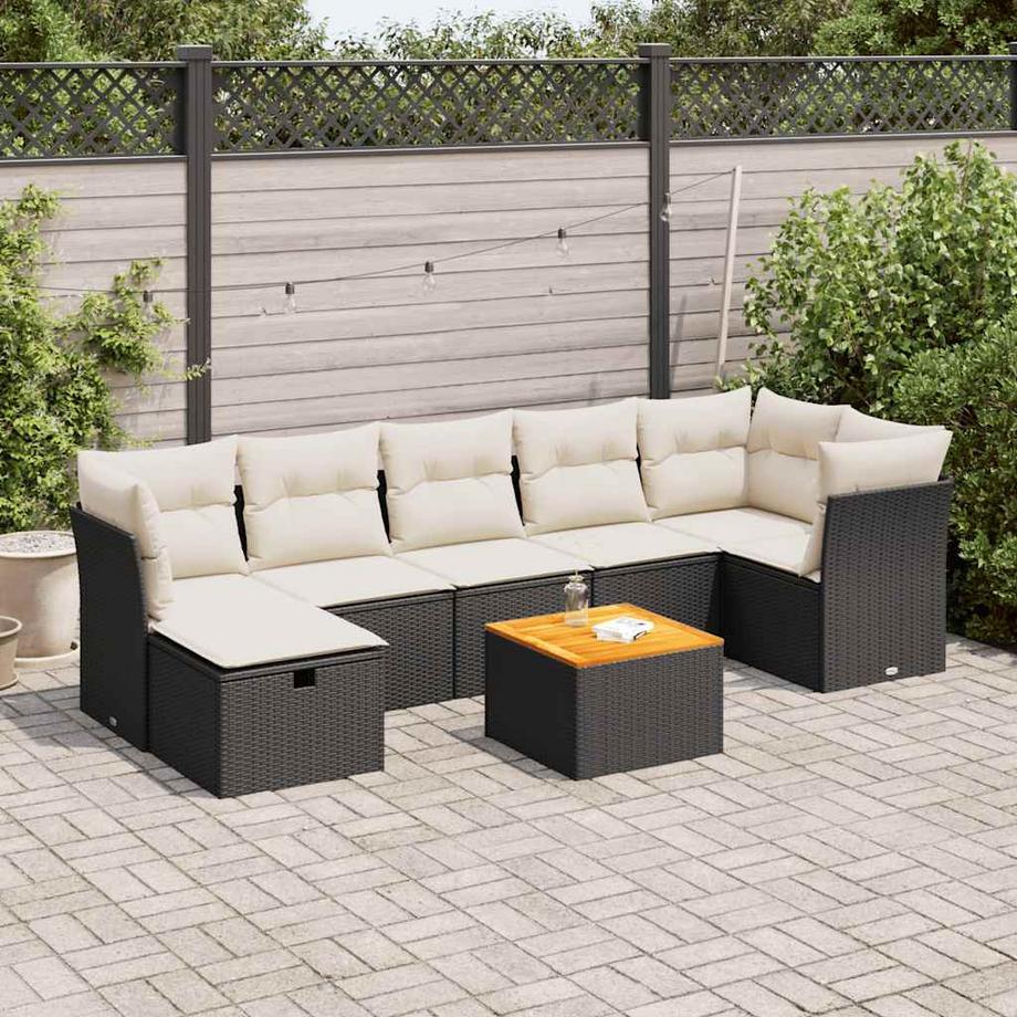 VidaXL set di divani da giardino Polirattan  