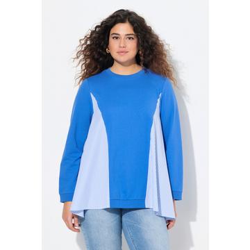 Sweat à empiècements rayés. Col rond et manches longues