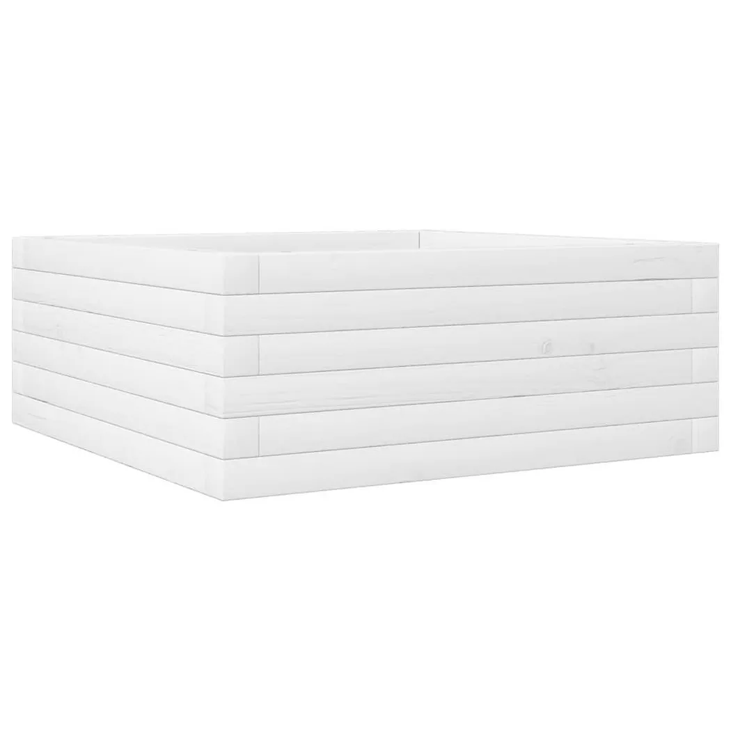 VidaXL - Jardinière bois de pin, One Size, Blanc