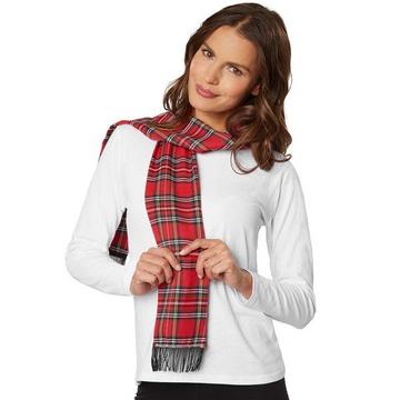Sciarpa a quadri per donna pupazzo di neve