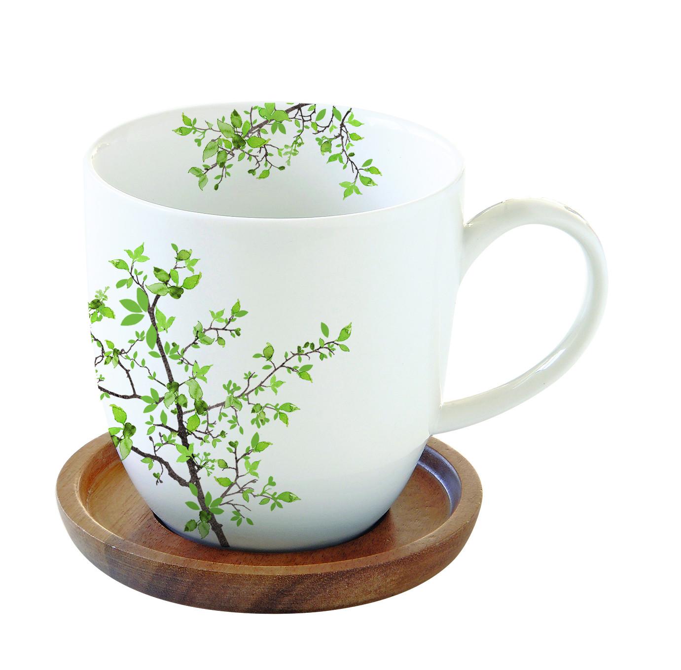 Easy Life Mug Natura et Sous-Tasse  