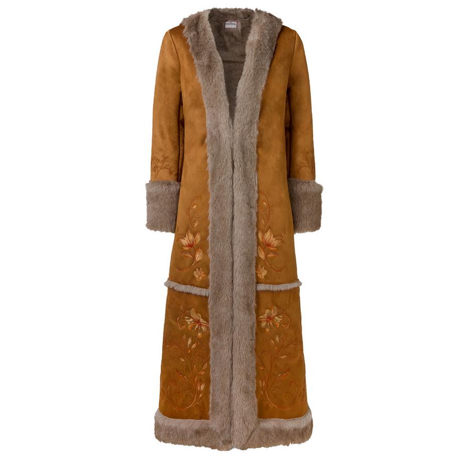Joe Browns Winter-Boho bestickter Mantel mit Kunstfellfutter  