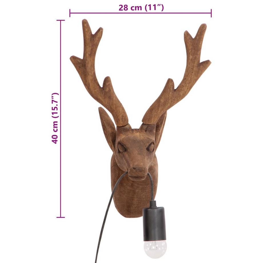 VidaXL Wandlampe holz  